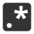 The DOT-ASTERISK logo depicting a white dot and asterisk, with an off-black rounded rectangle surrounding it.